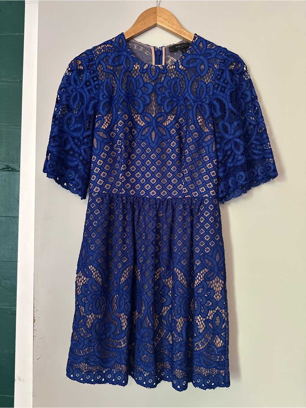 BCBGMaxAzria Cobalt Blue Lace Mini Dress